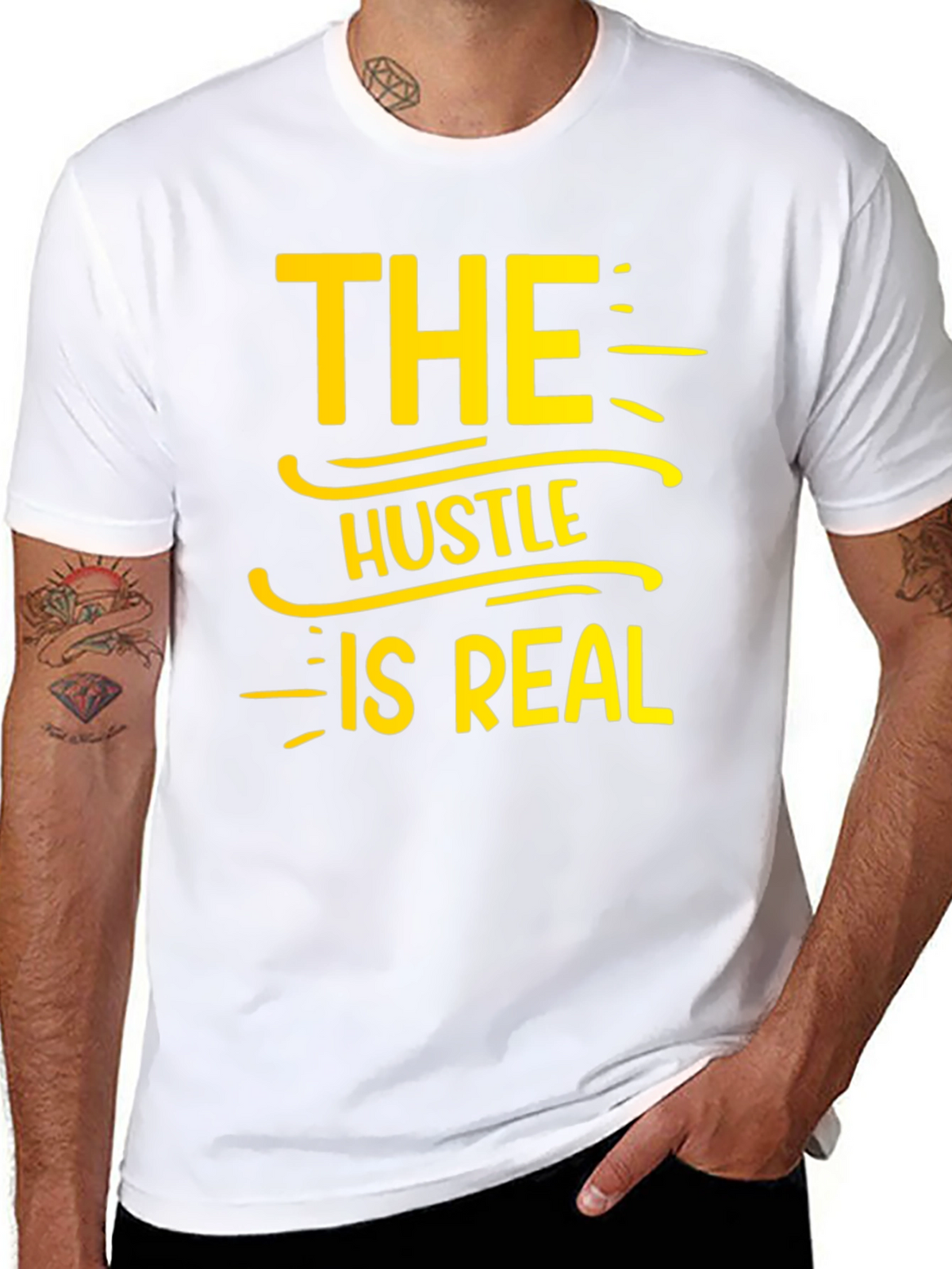 The Hustle Is Real T-Shirt - Black