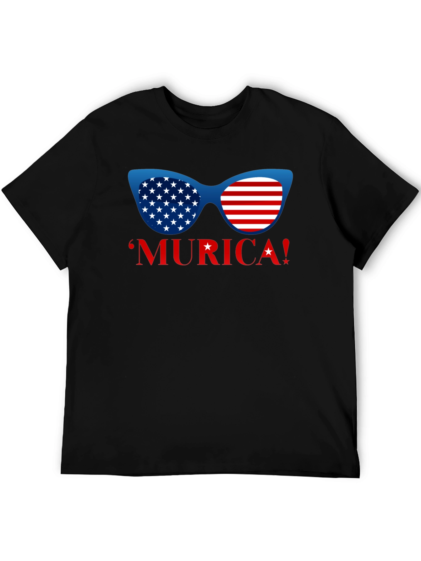 USA Flag Sunglasses Graphic T-Shirt