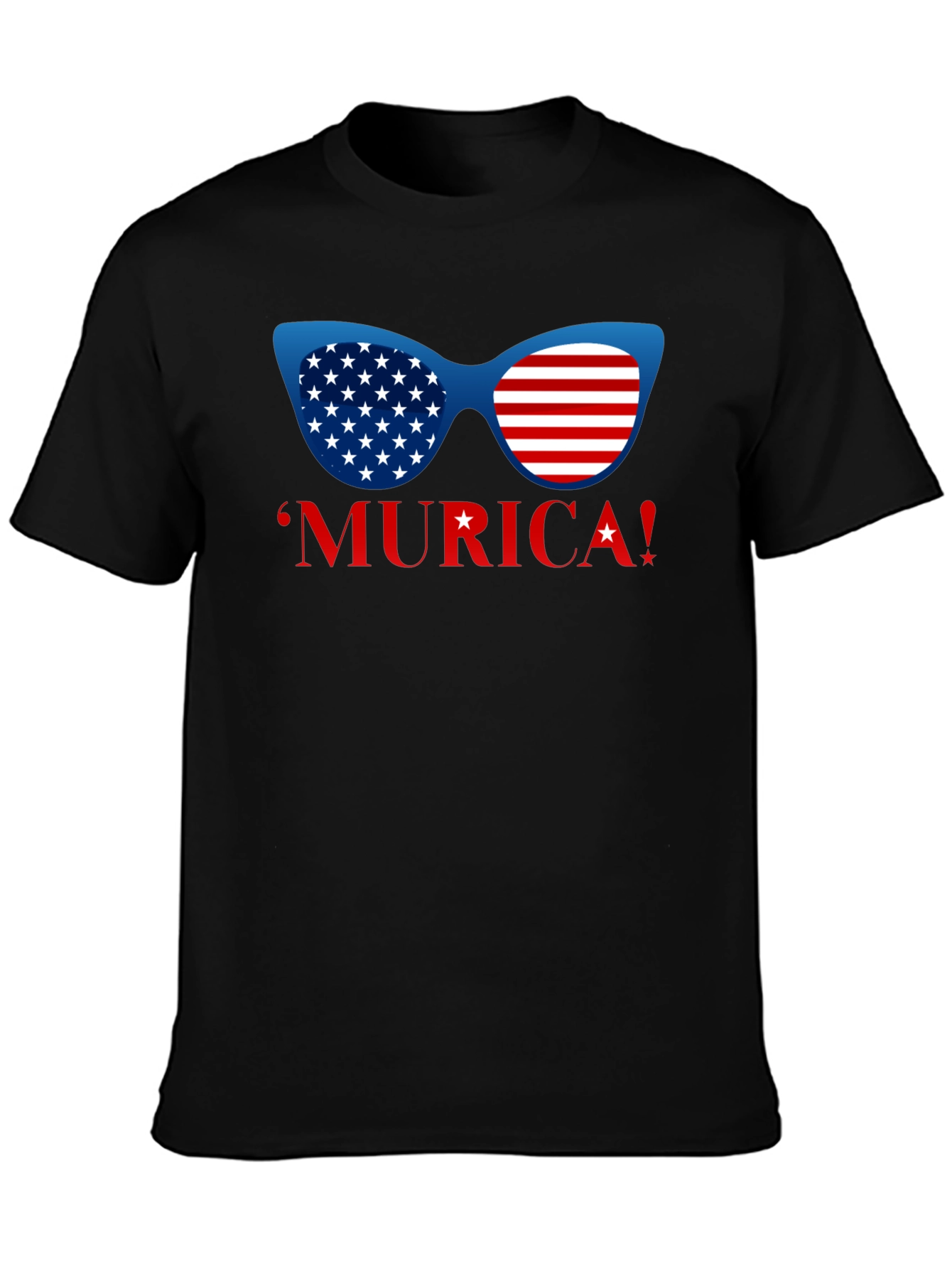 USA Flag Sunglasses Graphic T-Shirt