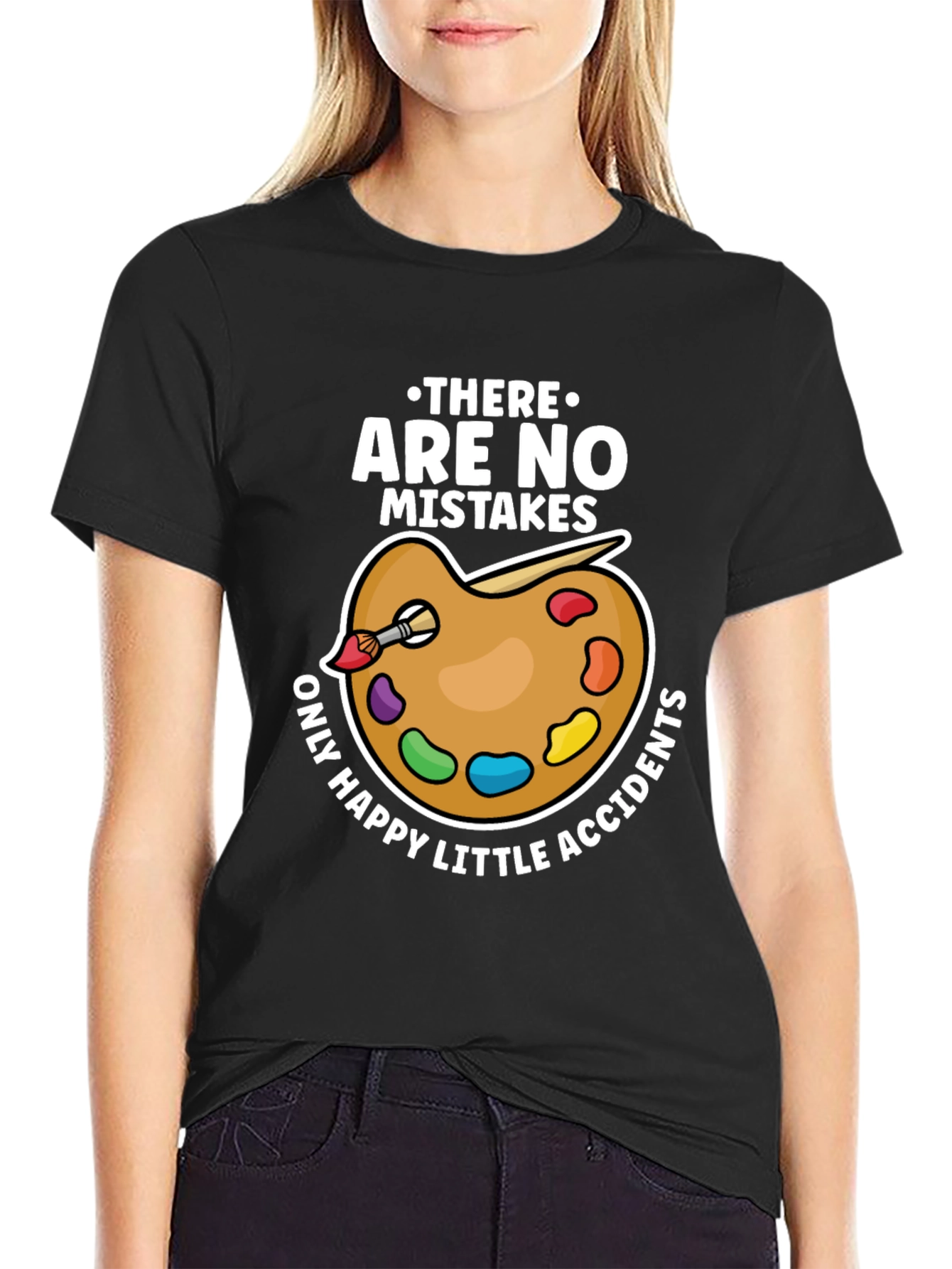 Art Lover T-Shirt - No Mistakes Happy Accidents