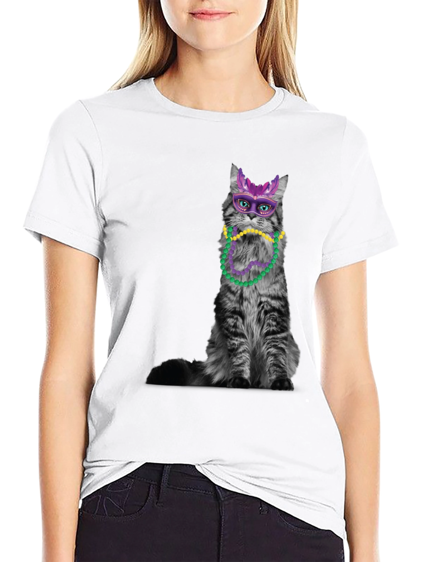 Mardi Gras Cat T-Shirt