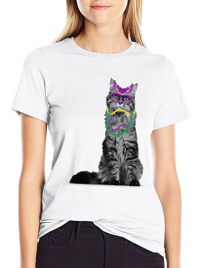 Mardi Gras Cat T-Shirt