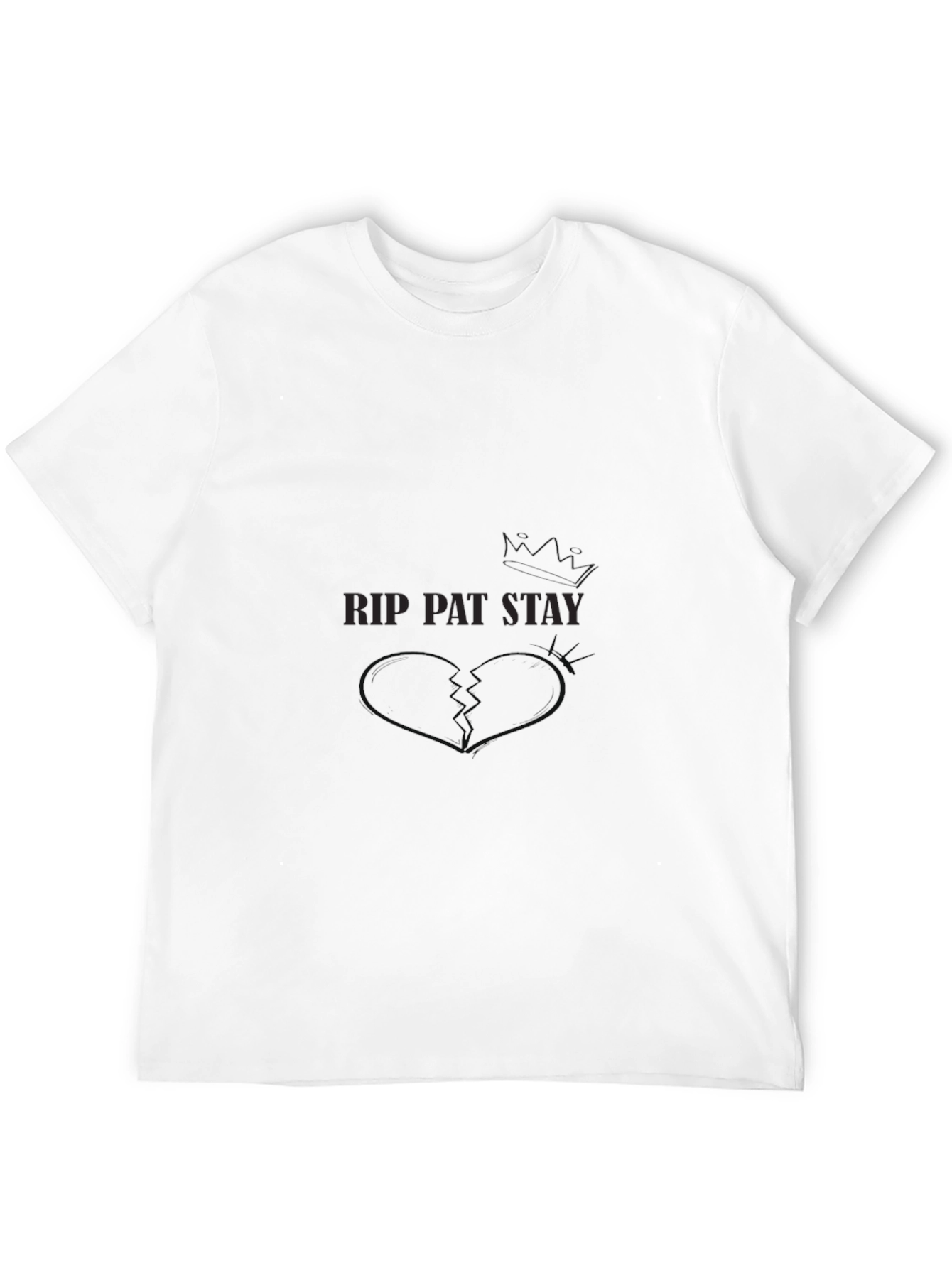 RIP Pat Stay Graphic Tee - Black Cotton
