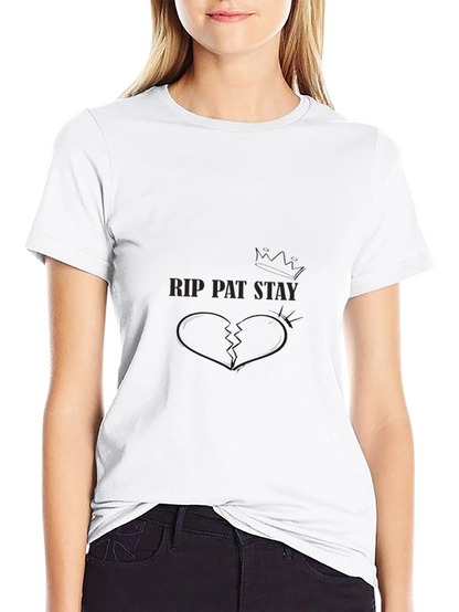 RIP Pat Stay Graphic Tee - Black Cotton
