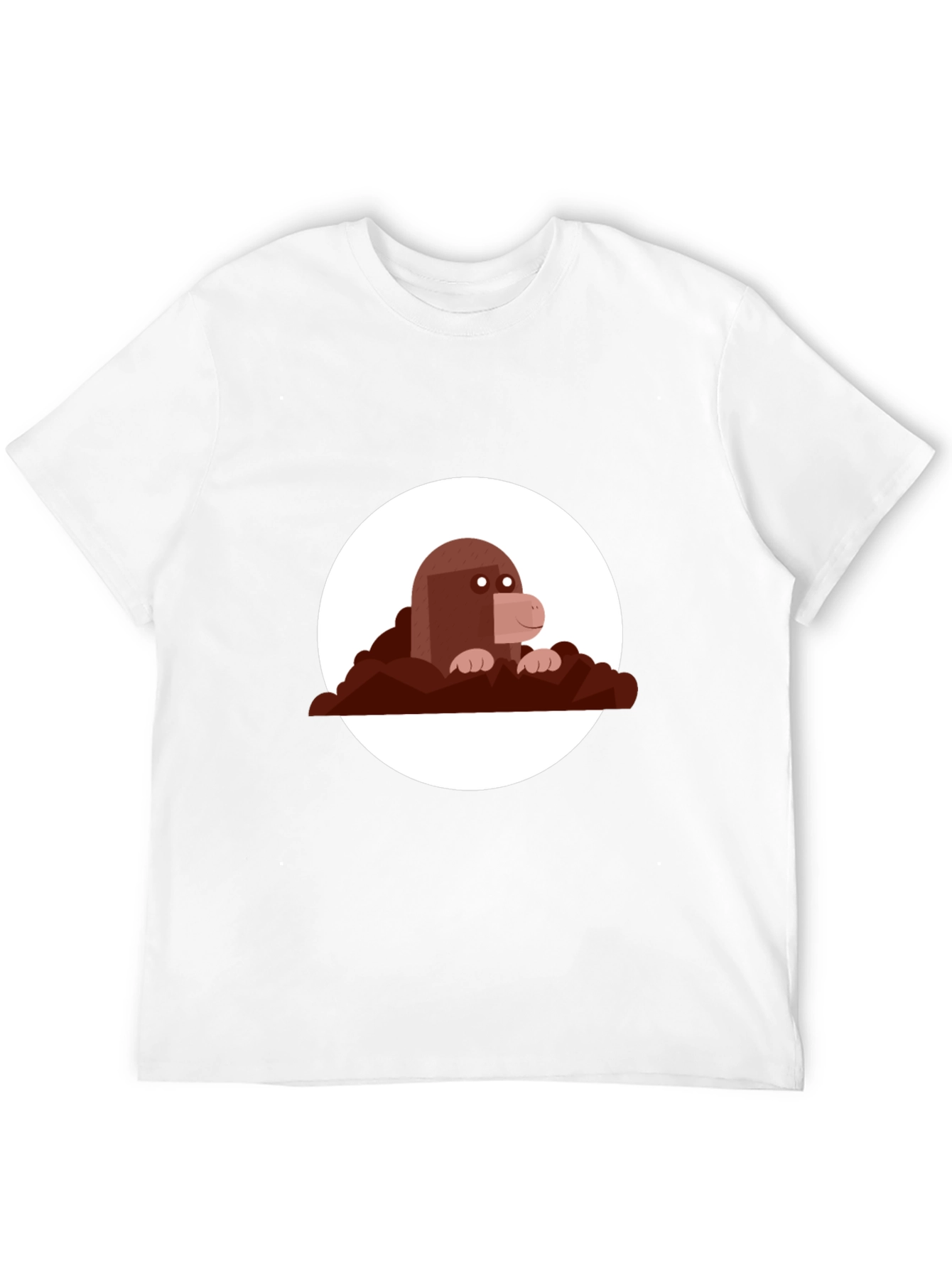 Mole Graphic Print Black Tee