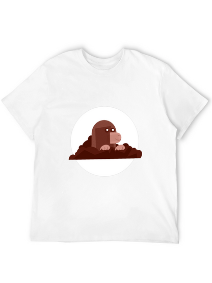 Mole Graphic Print Black Tee
