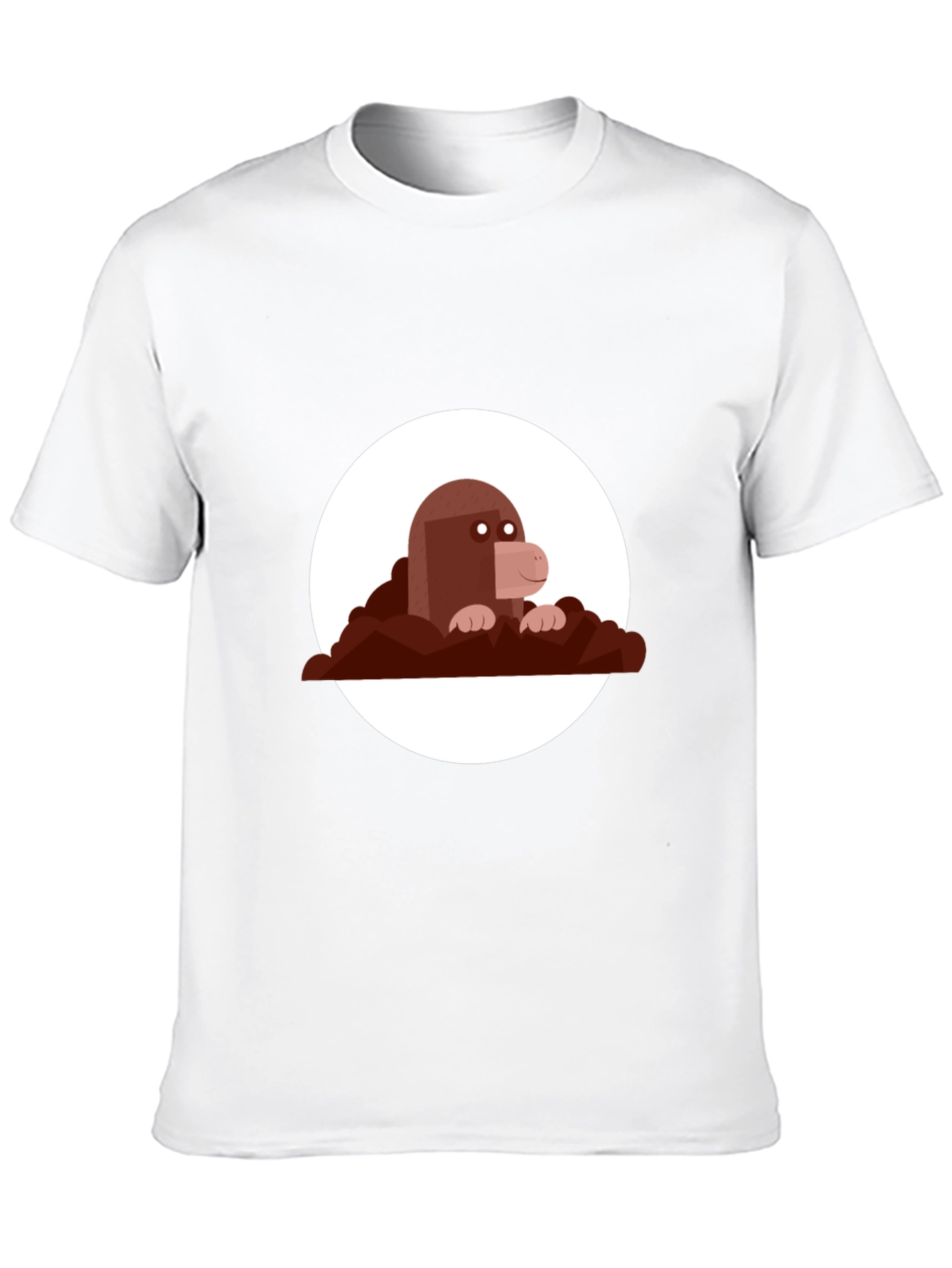 Mole Graphic Print Black Tee
