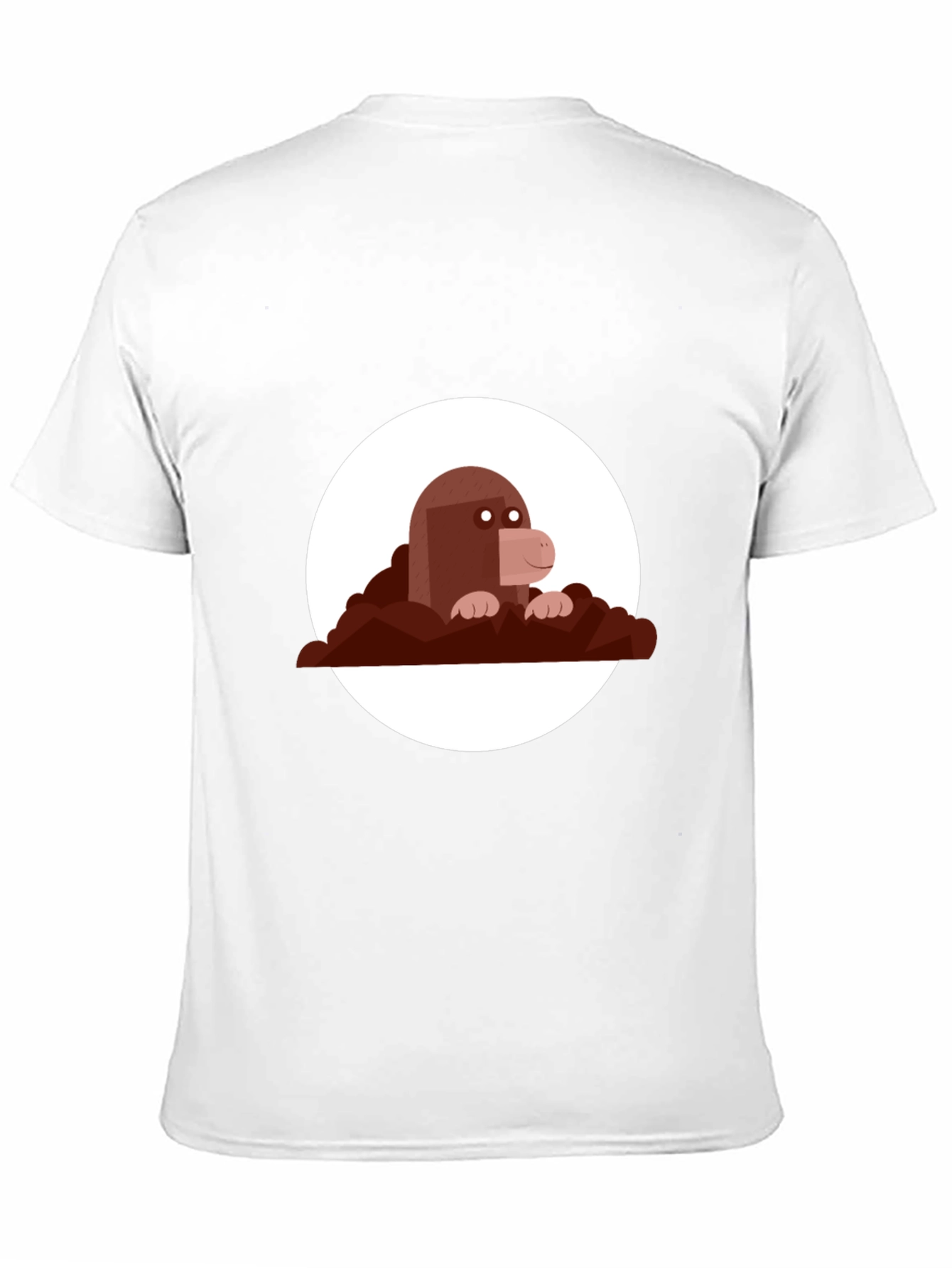 Mole Graphic Print Black Tee