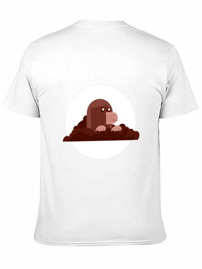 Mole Graphic Print Black Tee