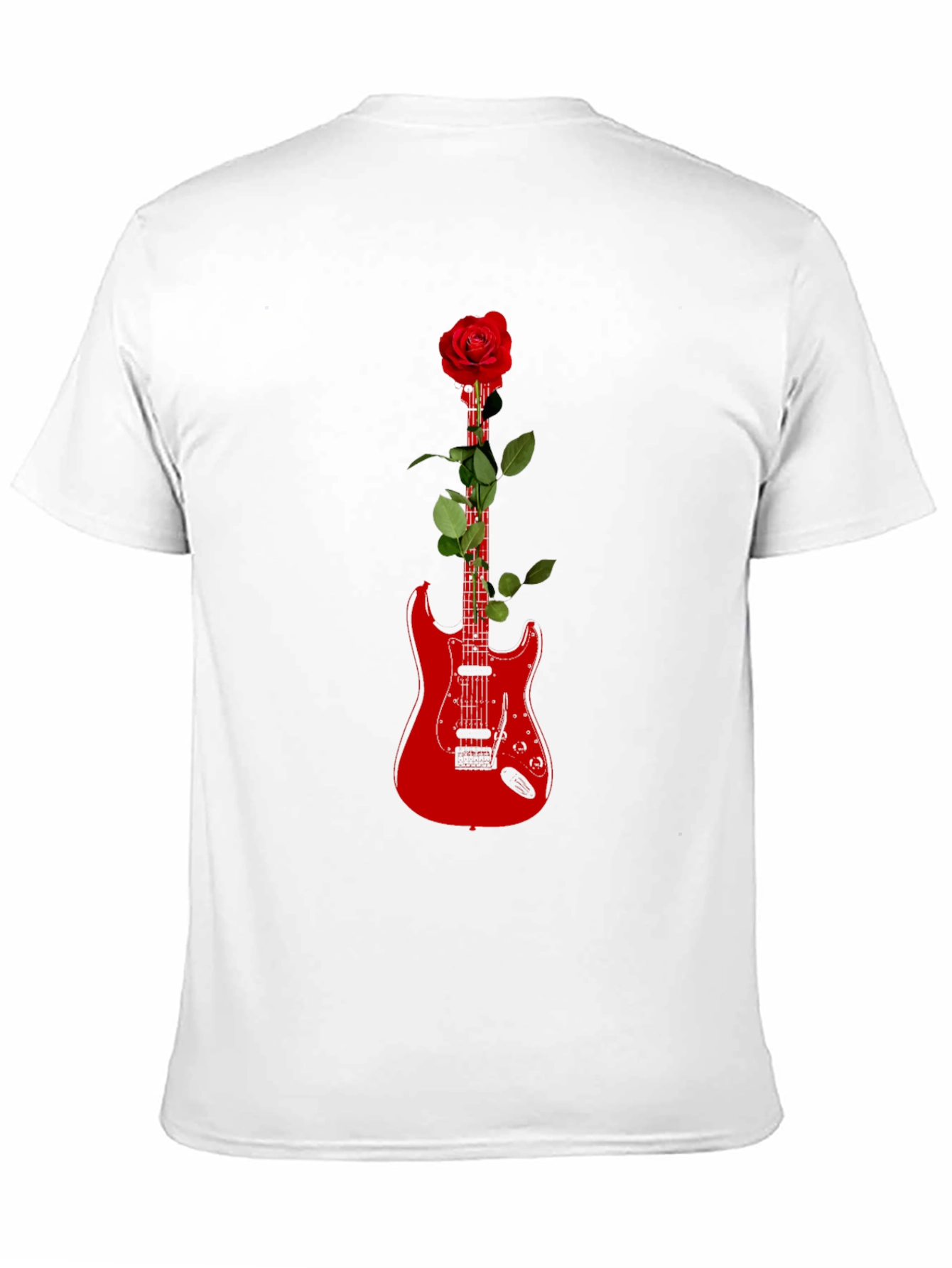 Guitar Rose Graphic Tee - Black T-Shirt