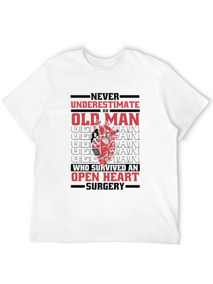 Old Man Open Heart Surgery Survivor Graphic Tee