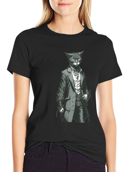Dapper Cat Gentleman Tee - Cool Graphic T-Shirt
