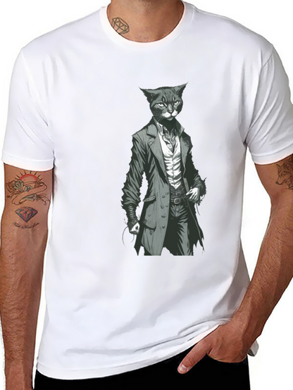 Dapper Cat Gentleman Tee - Cool Graphic T-Shirt