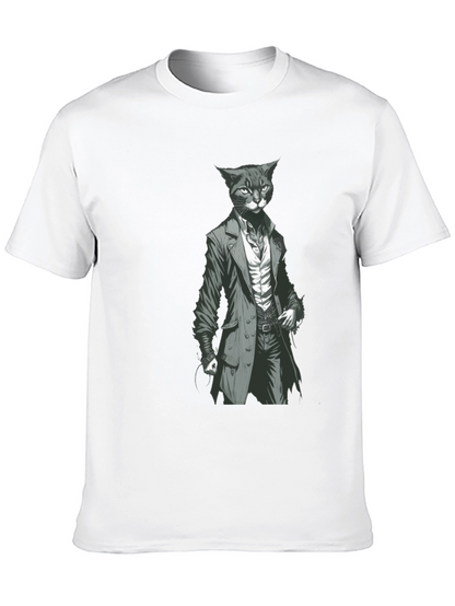 Dapper Cat Gentleman Tee - Cool Graphic T-Shirt