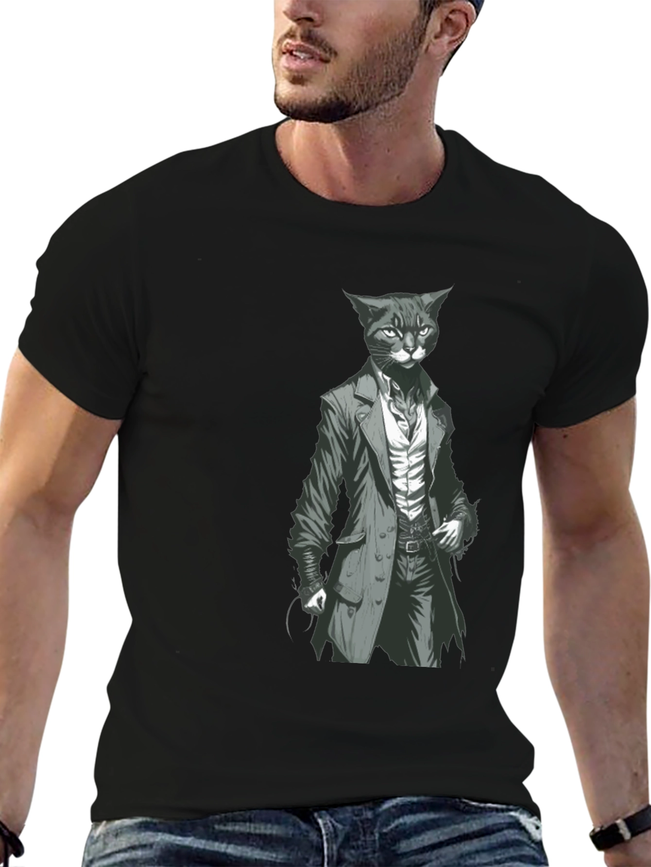 Dapper Cat Gentleman Tee - Cool Graphic T-Shirt
