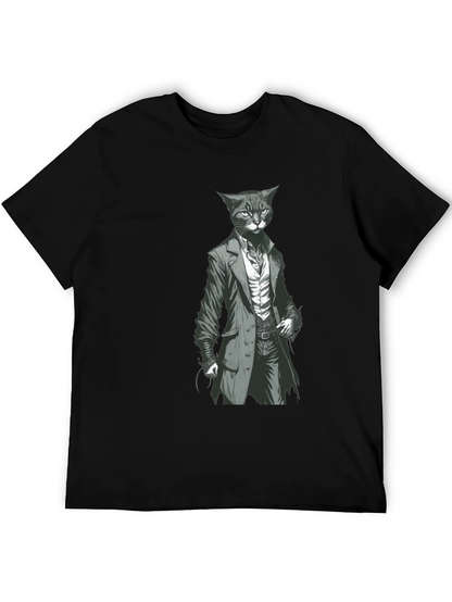 Dapper Cat Gentleman Tee - Cool Graphic T-Shirt