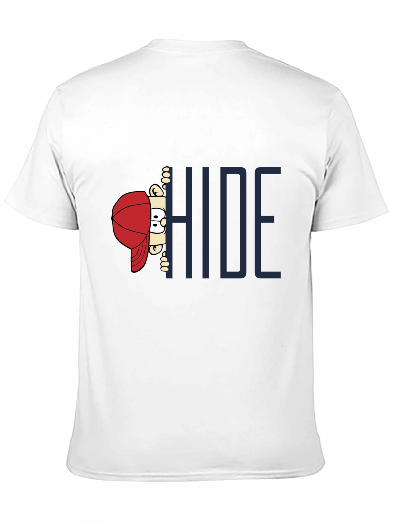 Hide Graphic Print T-Shirt - Dark Cotton Tee