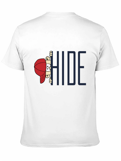 Hide Graphic Print T-Shirt - Dark Cotton Tee
