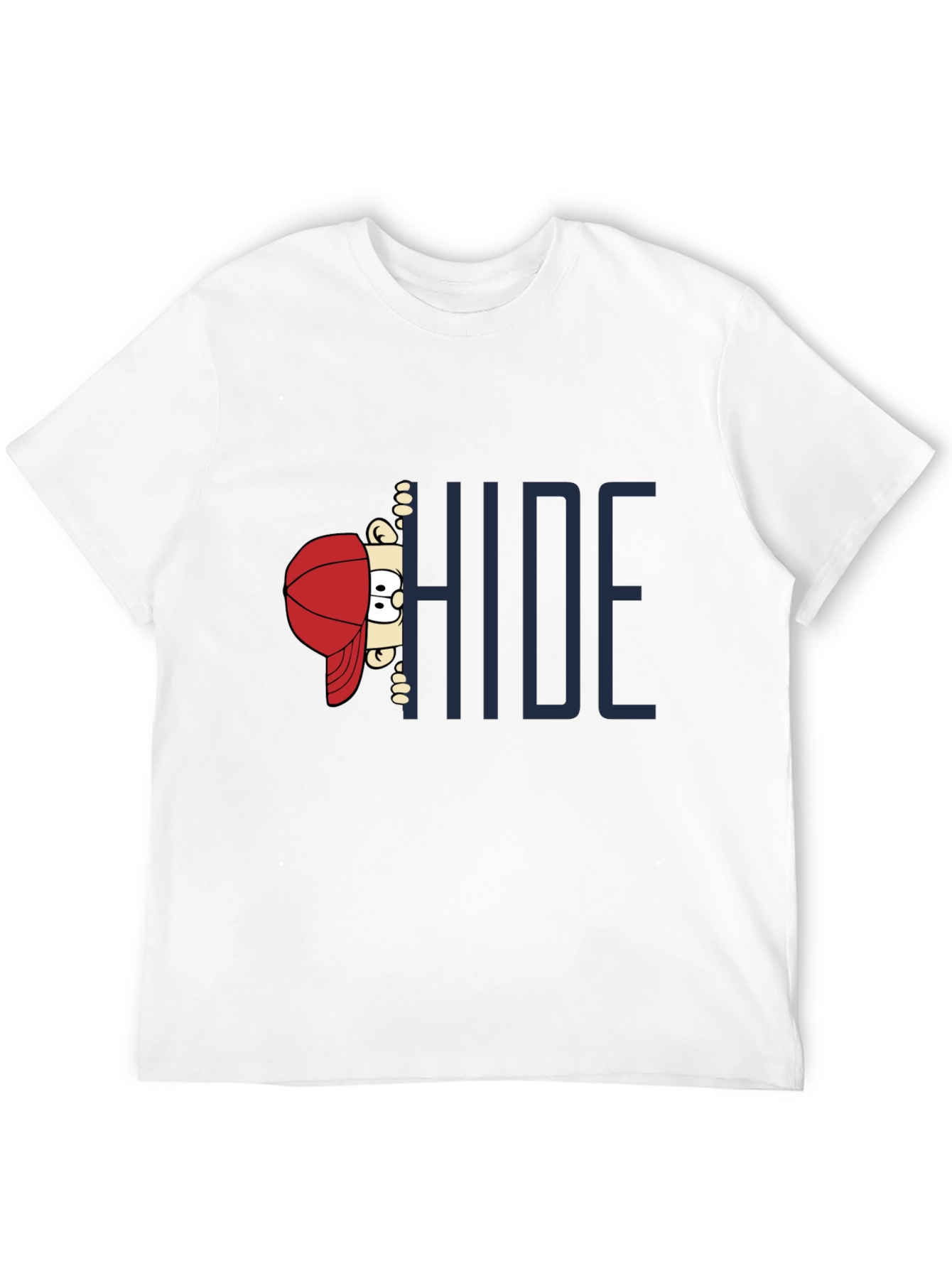 Hide Graphic Print T-Shirt - Dark Cotton Tee