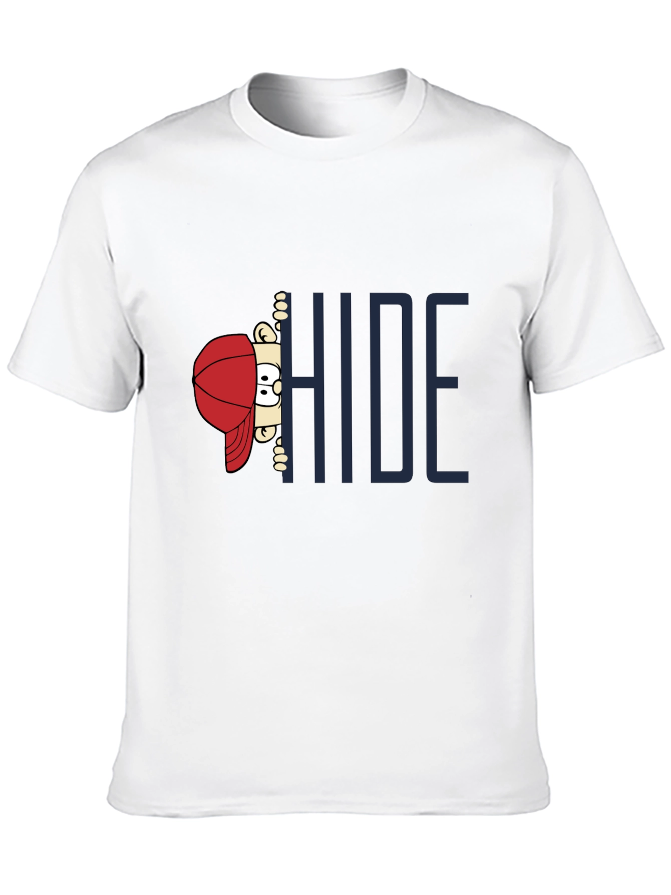 Hide Graphic Print T-Shirt - Dark Cotton Tee
