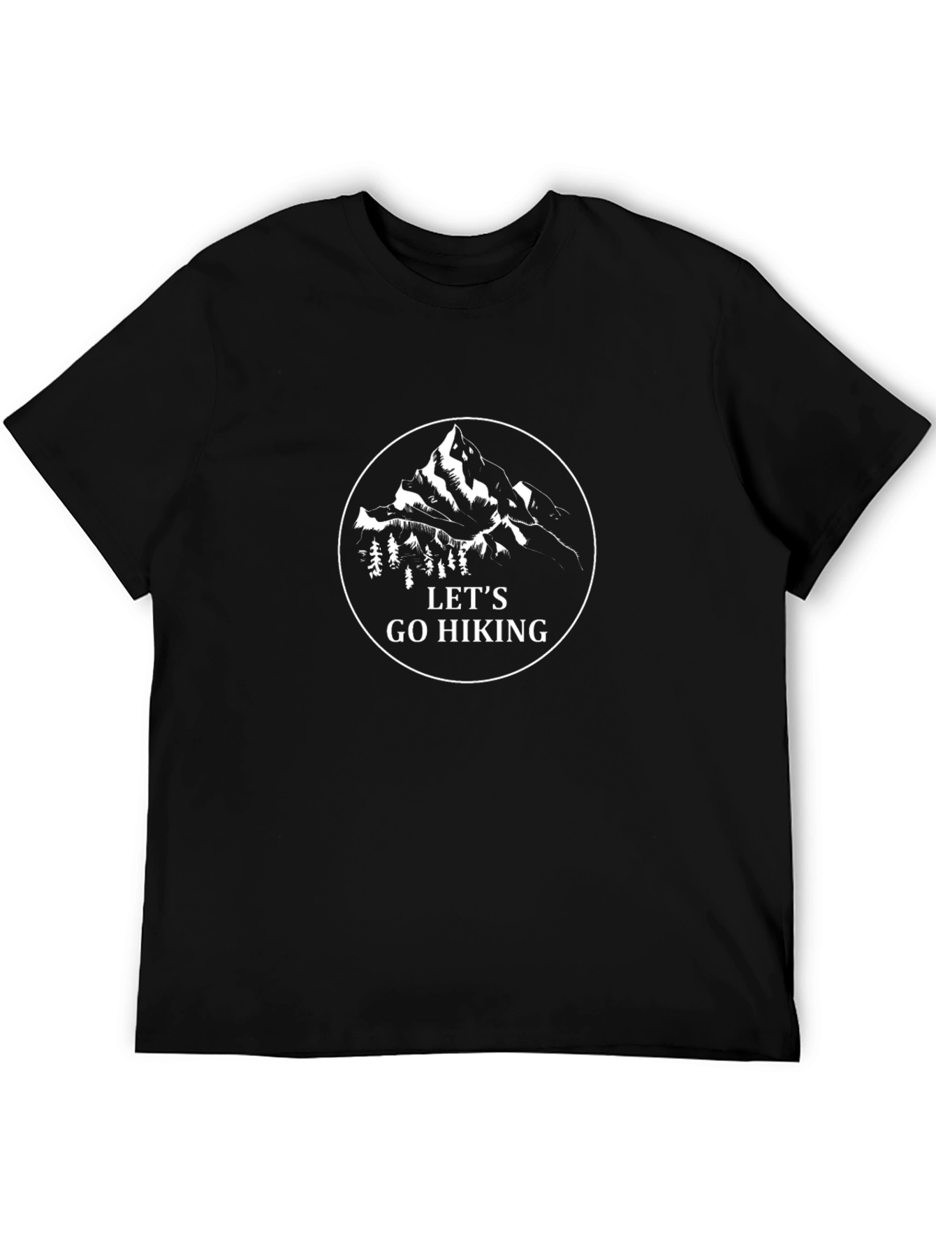 Lets Go Hiking Graphic Tee - Mountain Adventure