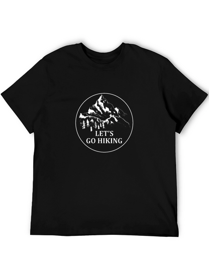 Lets Go Hiking Graphic Tee - Mountain Adventure
