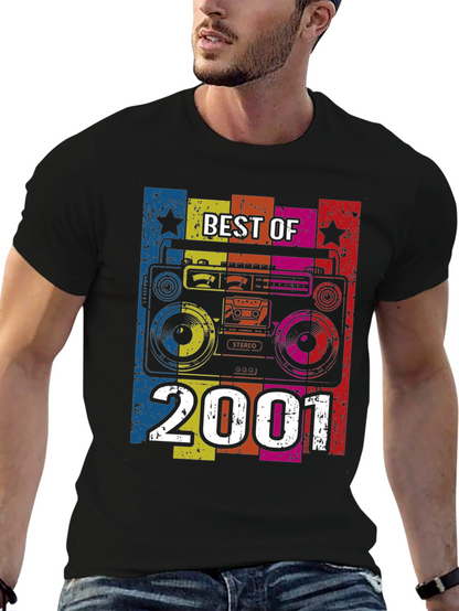 Best of 2001 Retro Boombox Graphic T-Shirt