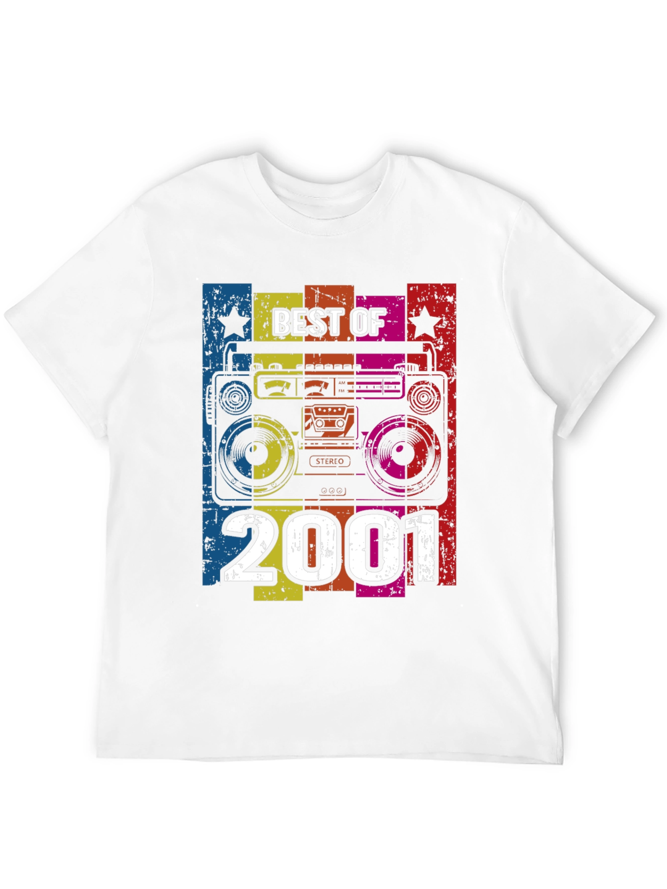 Best of 2001 Retro Boombox Graphic T-Shirt