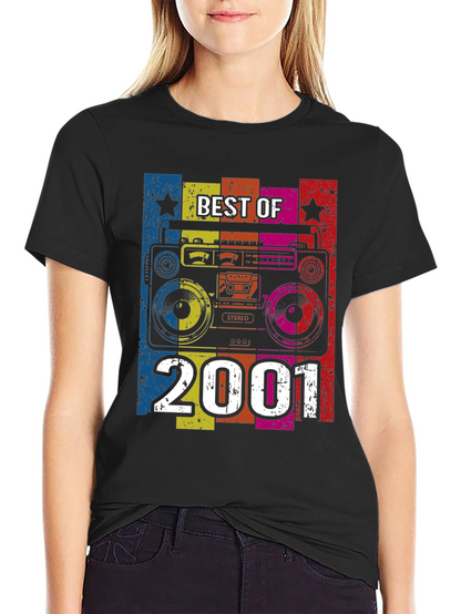 Best of 2001 Retro Boombox Graphic T-Shirt