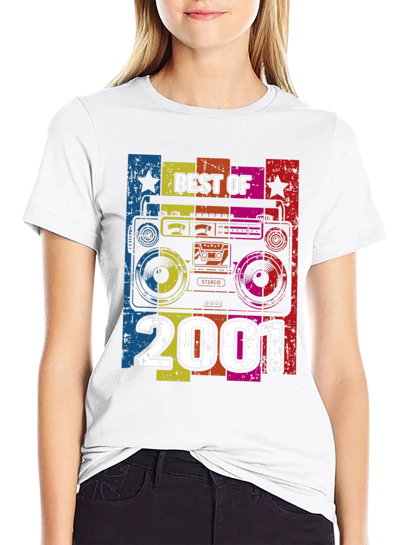 Best of 2001 Retro Boombox Graphic T-Shirt