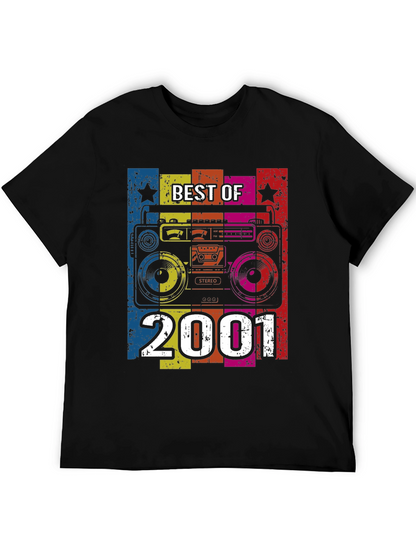 Best of 2001 Retro Boombox Graphic T-Shirt
