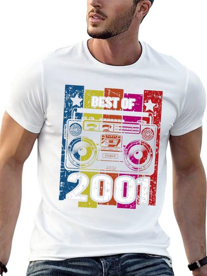 Best of 2001 Retro Boombox Graphic T-Shirt
