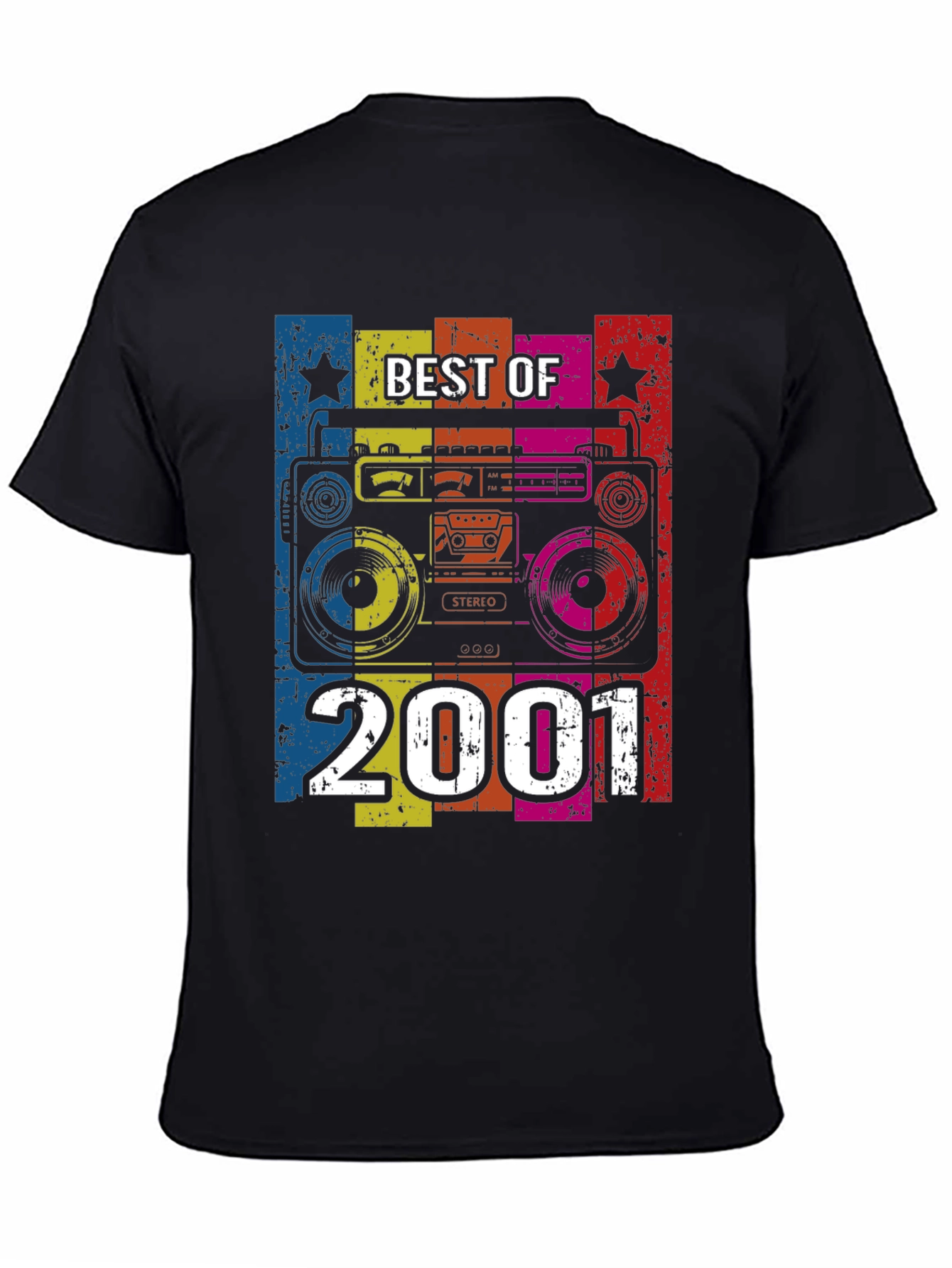 Best of 2001 Retro Boombox Graphic T-Shirt