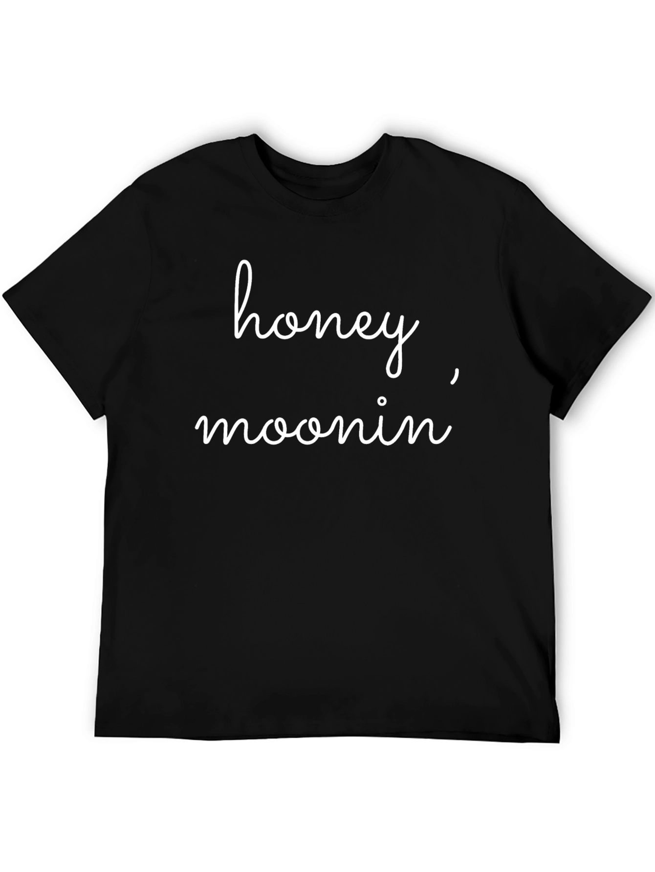Honeymoonin Graphic Tee - Black Cotton Comfort