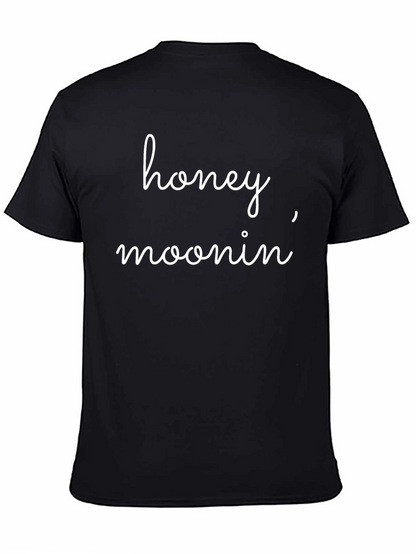 Honeymoonin Graphic Tee - Black Cotton Comfort