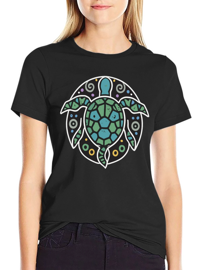 Turtle Graphic Tee - Coastal Style