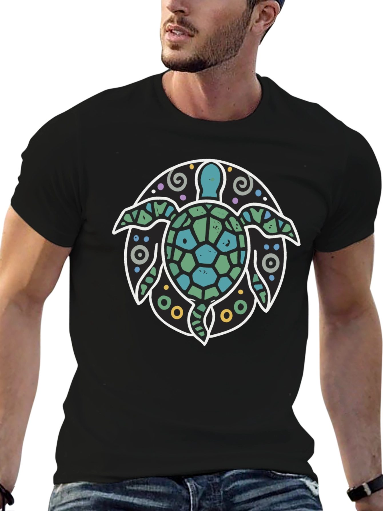 Turtle Graphic Tee - Coastal Style