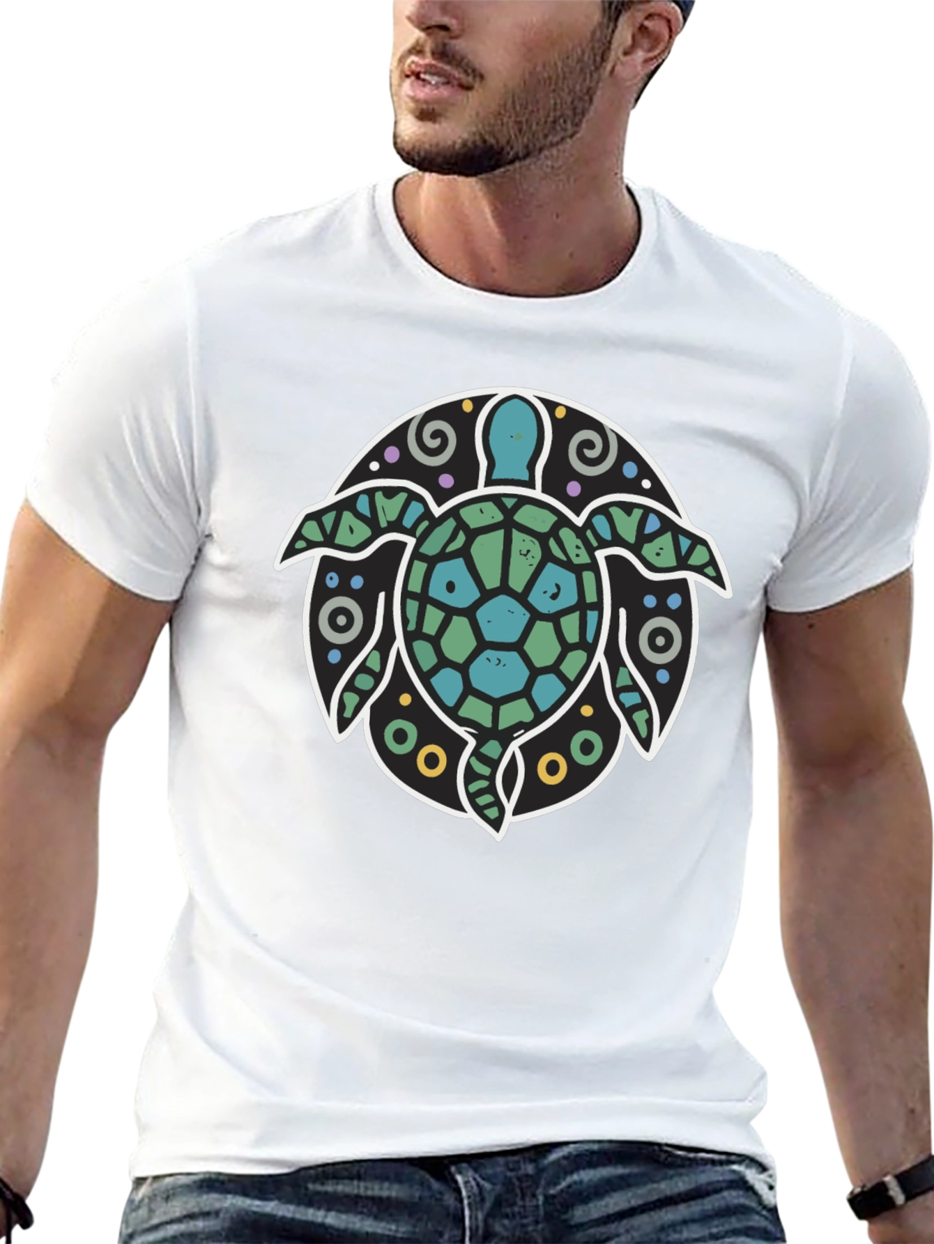 Turtle Graphic Tee - Coastal Style