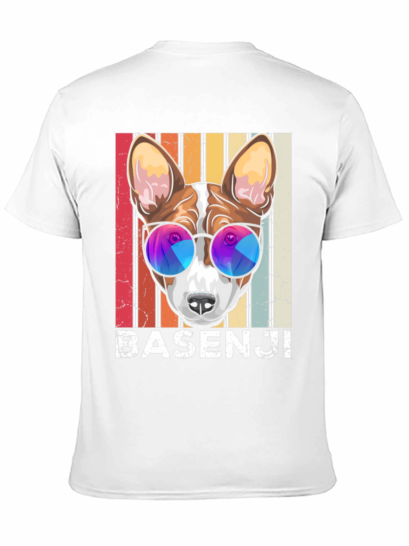 Basenji Dog Retro Sunglasses Graphic T-Shirt