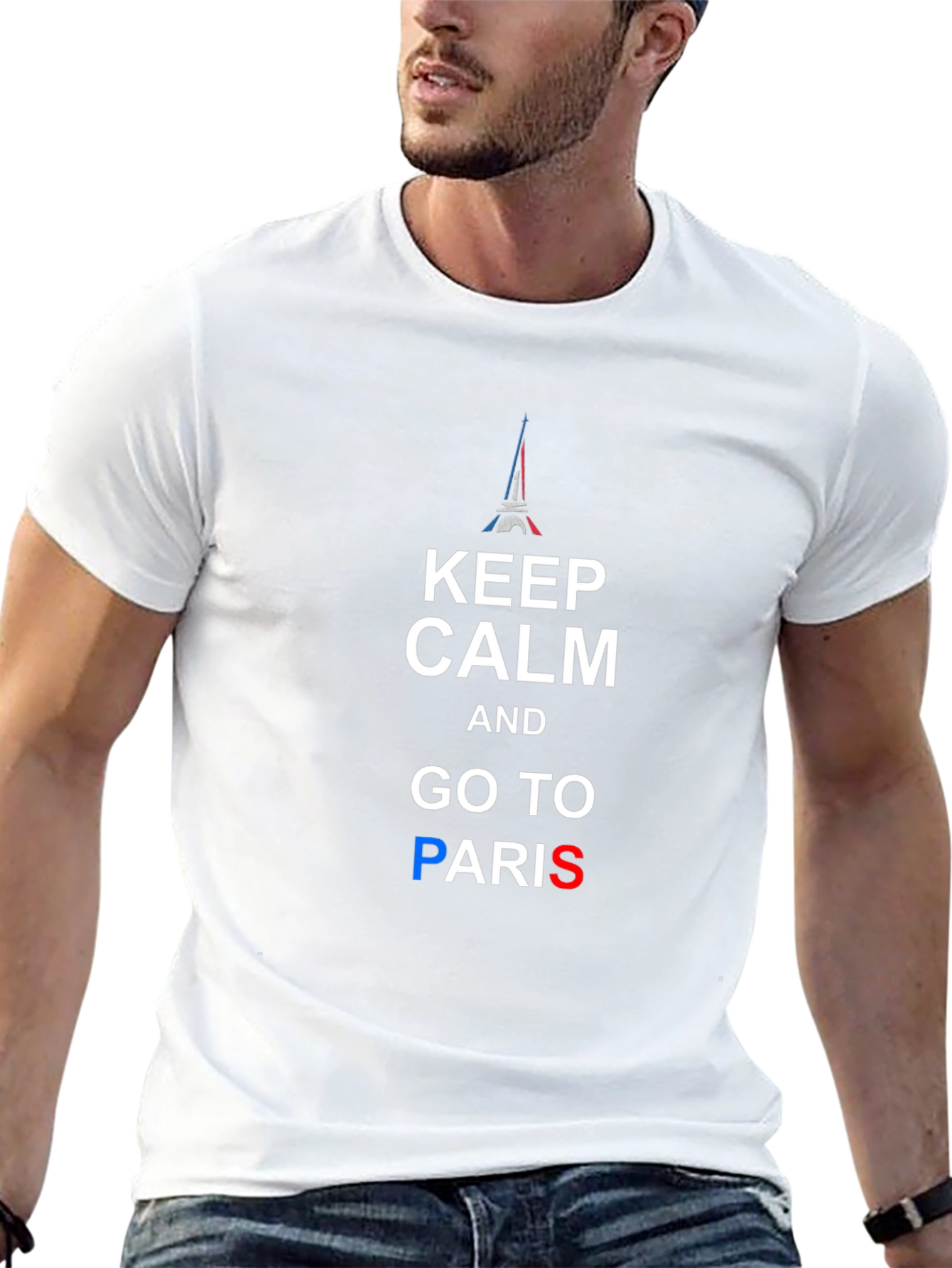Keep Calm and Go To Paris Black T-Shirt