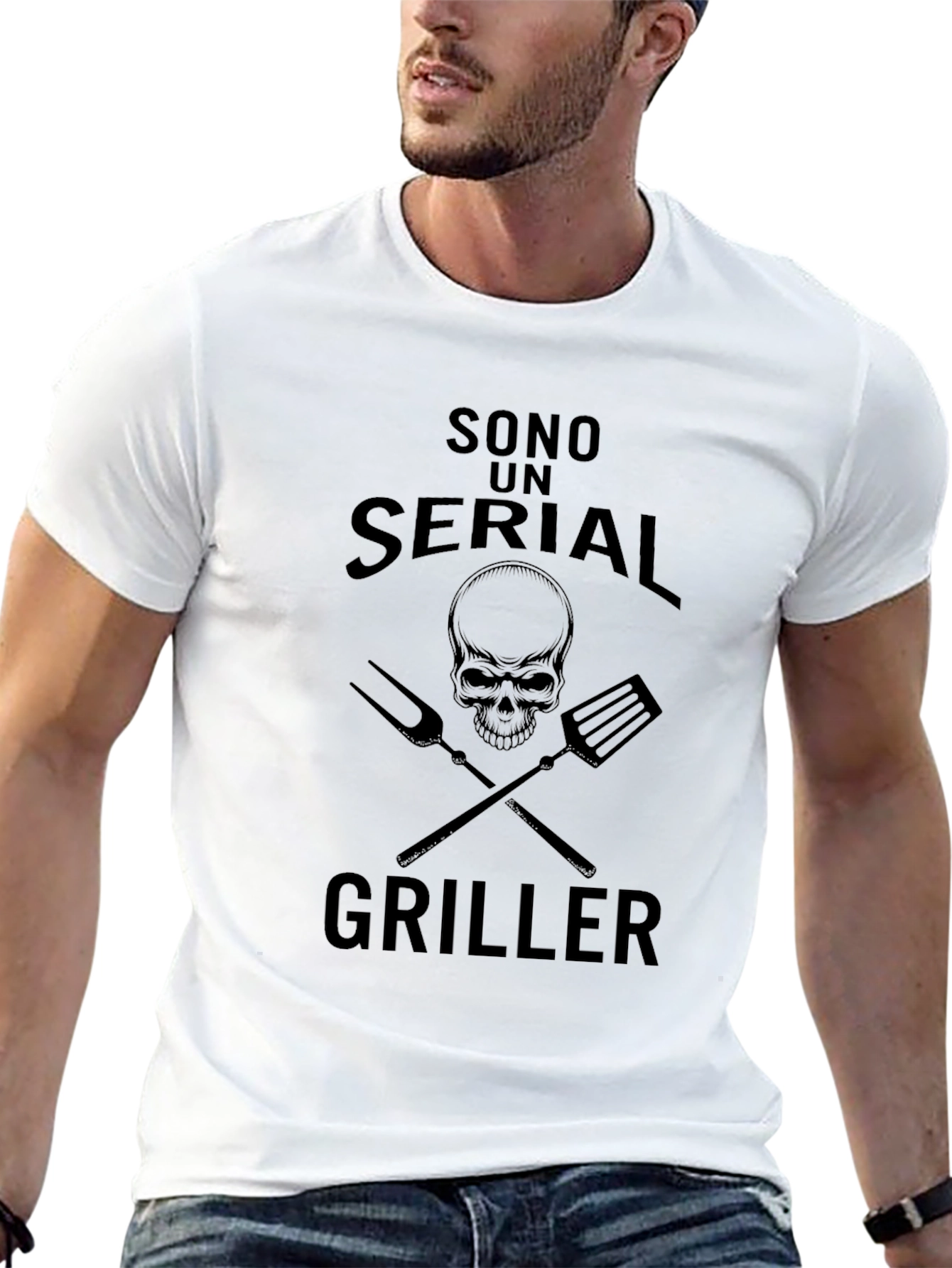 Sono Un Serial Griller Black T-Shirt