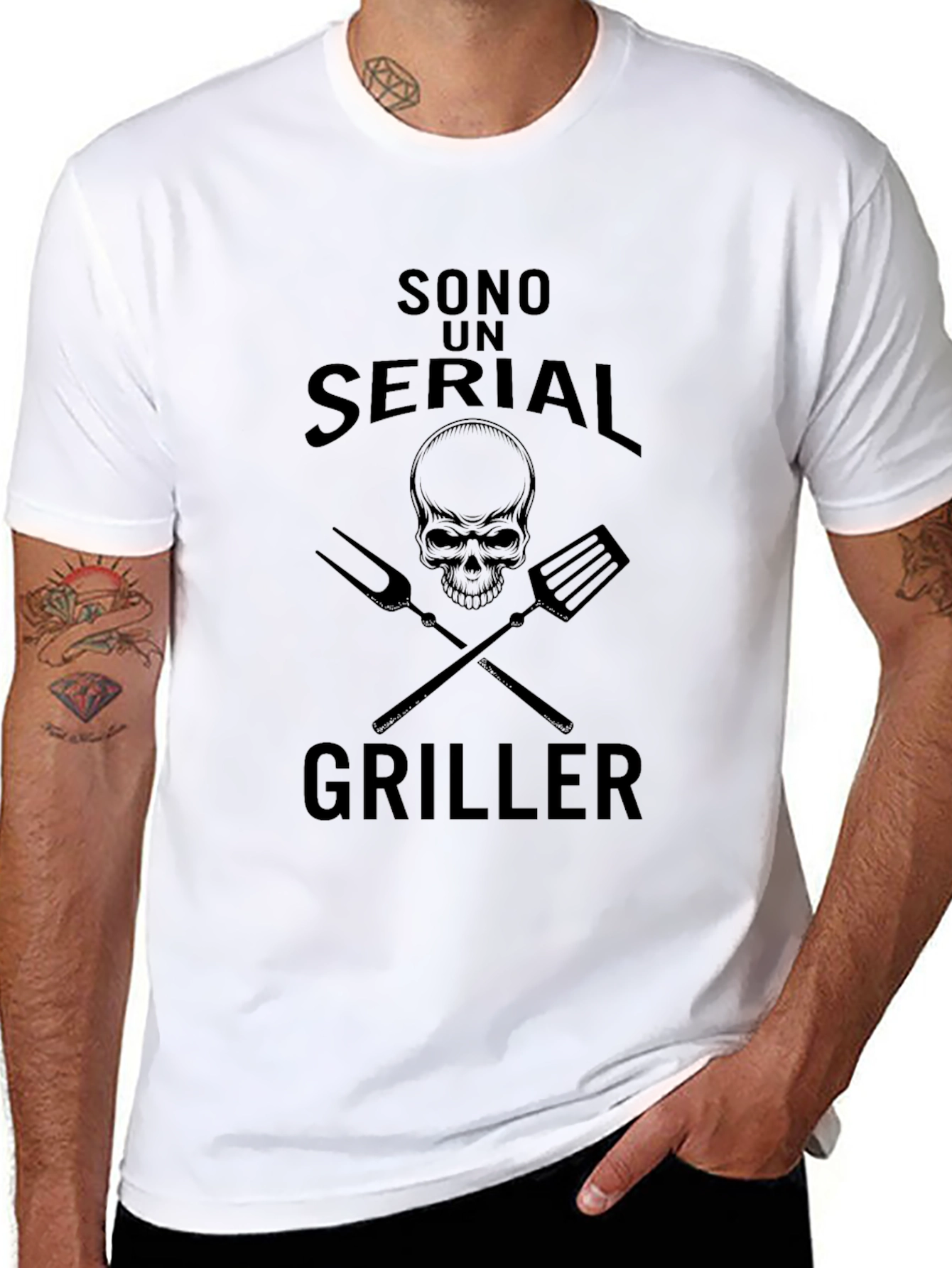 Sono Un Serial Griller Black T-Shirt