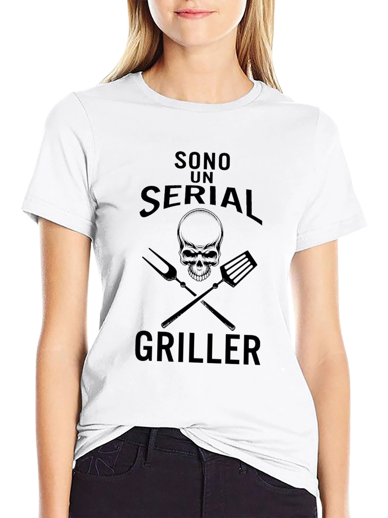 Sono Un Serial Griller Black T-Shirt
