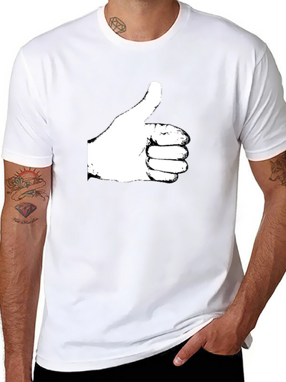 Thumbs Up Graphic T-Shirt - Casual Cotton Tee
