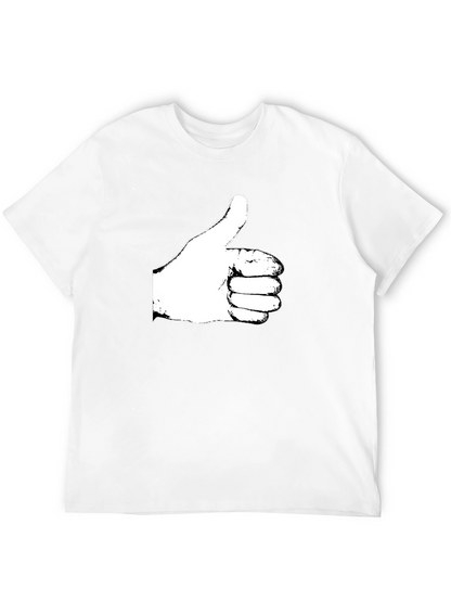 Thumbs Up Graphic T-Shirt - Casual Cotton Tee