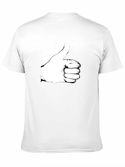 Thumbs Up Graphic T-Shirt - Casual Cotton Tee
