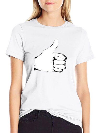 Thumbs Up Graphic T-Shirt - Casual Cotton Tee