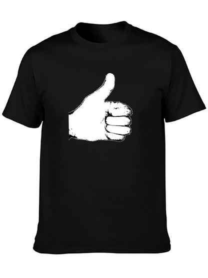 Thumbs Up Graphic T-Shirt - Casual Cotton Tee