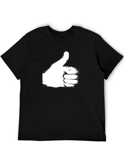Thumbs Up Graphic T-Shirt - Casual Cotton Tee