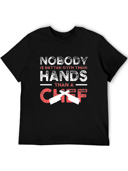 Chef Hands Graphic Tee - Black Cotton Blend